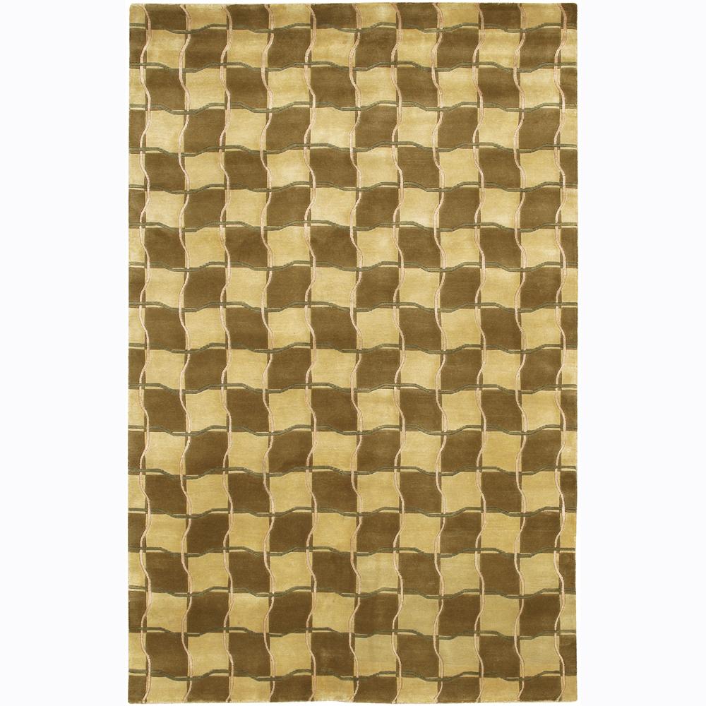 Hand knotted Mandara Gold Rug (26 X 76)