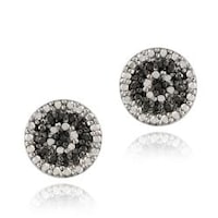 Db Designs Sterling Silver Black Diamond Accent Love Knot Db Designs Sterling Silver 1 8ct Tdw Black Diamond Round Stud Earrings