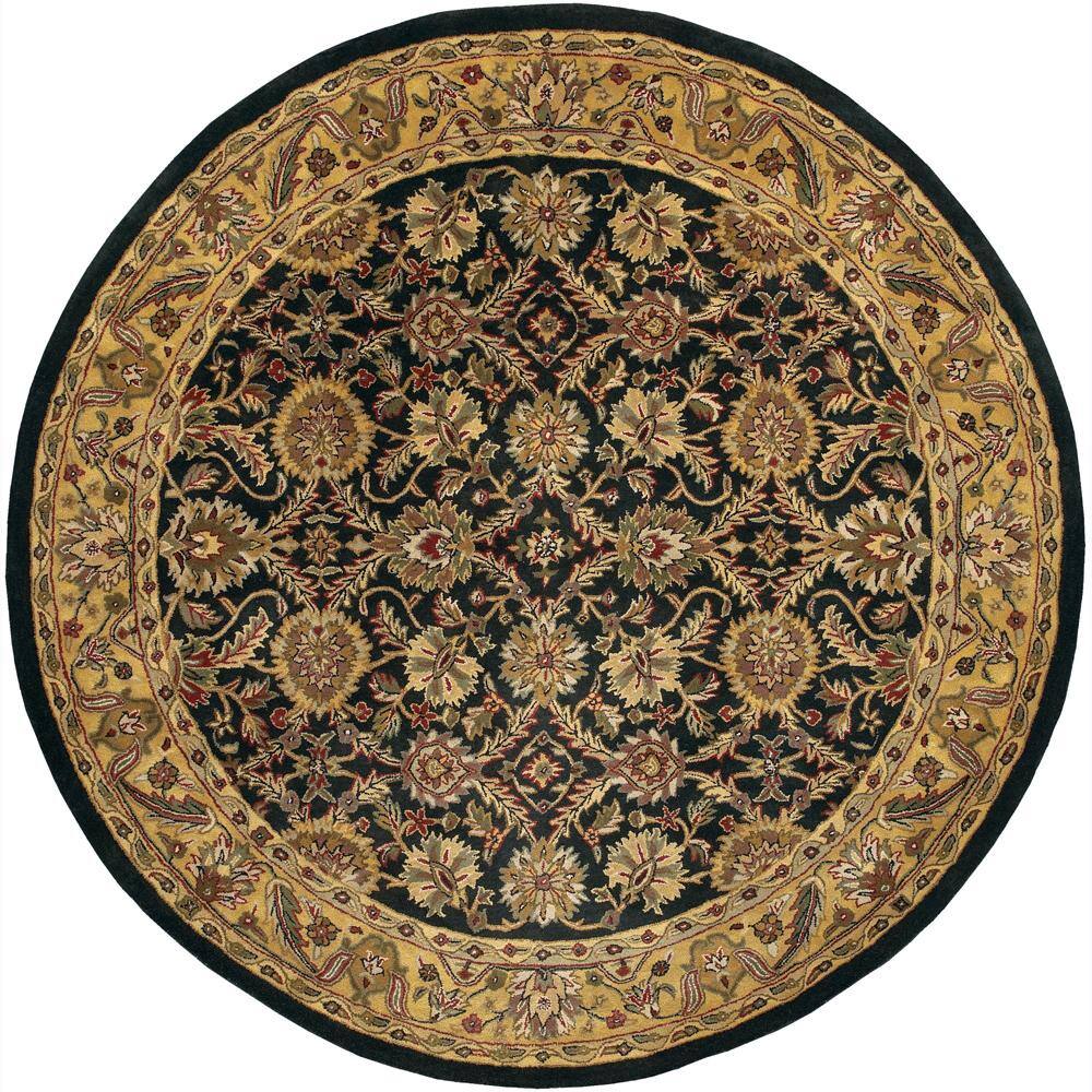 Hand-Tufted Traditional Mandara New Zealand Wool Area Rug (7'9 Round) - 7'9