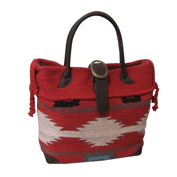 Shop Amerileather Red Wool-blend Roamer Tote Bag - Free Shipping Today ...