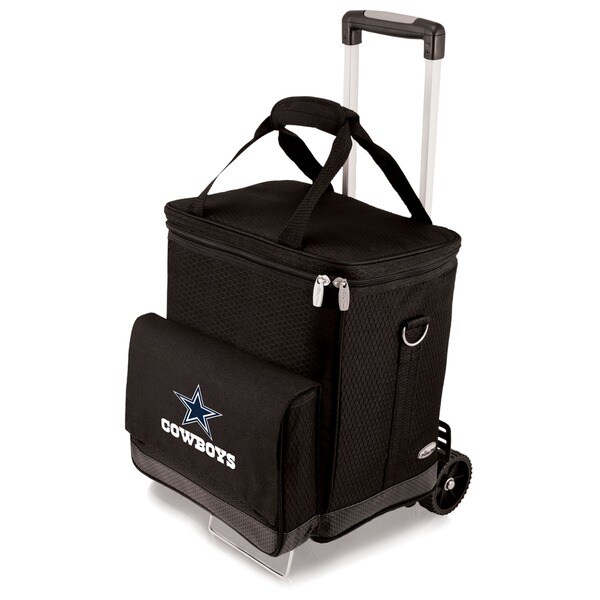 Picnic Time Black Dallas Cowboys Cellar with Trolley