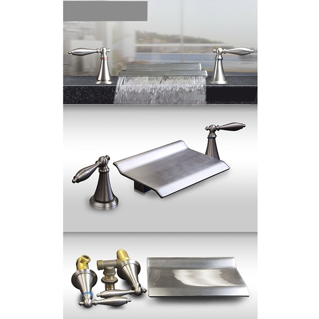 Kokols Brushed Nickel Roman Waterfall Bath Tub Faucet