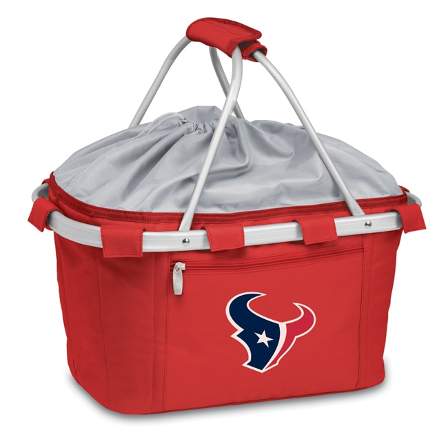 Picnic Time Houston Texans Metro Basket (RedDimensions 19 inches high x 11 inches wide x 10 inches deepLightweight Waterproof interiorExpandable drawstring topAluminum frameExterior zip closure pocket )