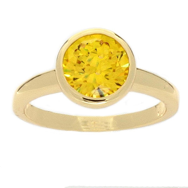 NEXTE Jewelry 14 Karat Yellow Gold Overlay High Polish Cubic Zirconia