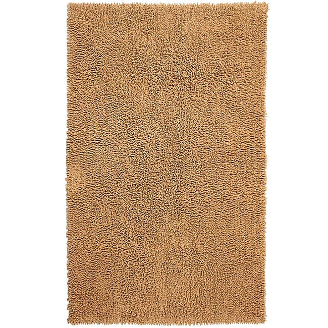 Hand woven Shagadelic Tan Chenille Rug (26 X 42)