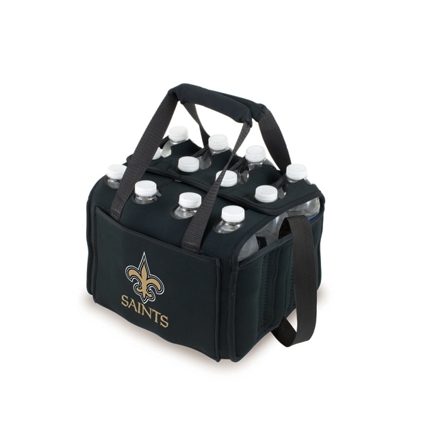 Picnic Time New Orleans Saintstwelve Pack (BlackDimensions 9.75 inches high x 8.125 inches wide x 7 inches deepCompact designDouble top handlesTwelve individual compartmentsTwo (2) interior chambers to hold gel or ice packs (not included) )