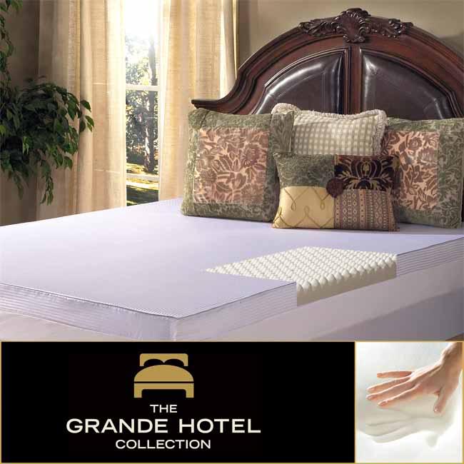 Grande Hotel Collection Big Comfort 4 inch Memory Foam Mattress Topper With Cover