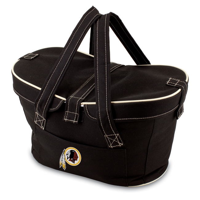 Picnic Time Washington Redskins Mercado (BlackDimensions 17 inches long x 9.75 inches wide x 10 inches highWater resistant linerFully removable double sided lidExterior front pocket )