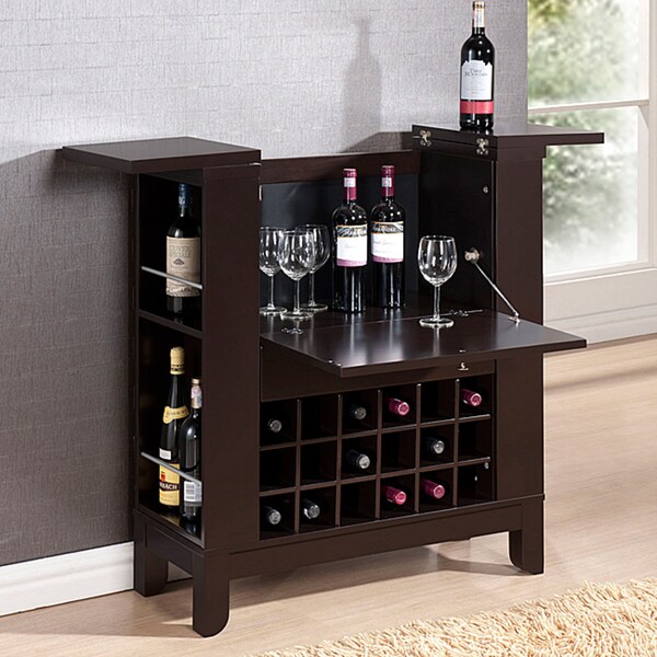 Traditional Dark Brown Wood Wine Cabinet by Baxton Studio - Free Shipping Today - Overstock.com ...