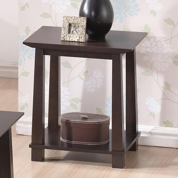 Havana Brown Wood Modern End Table - Free Shipping Today 