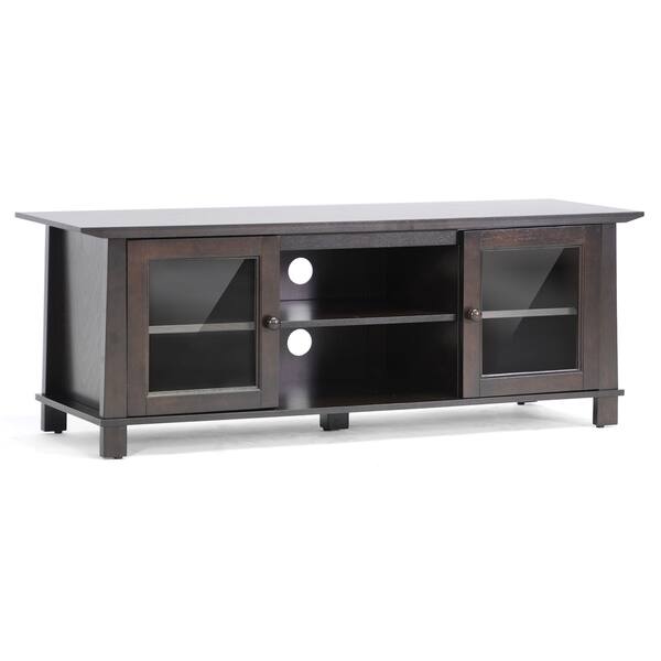 Havana Brown Wood Modern TV Stand Bed Bath & Beyond 6199069