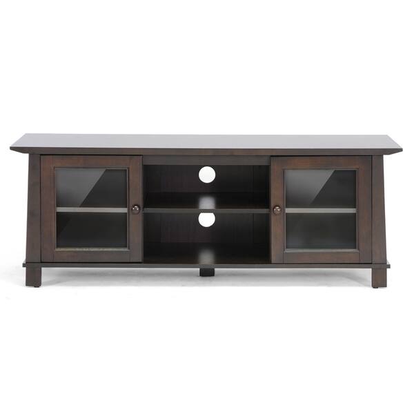 Havana Brown Wood Modern TV Stand Bed Bath & Beyond 6199069