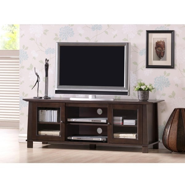 Shop Havana Brown Wood Modern TV Stand - Overstock - 6199069