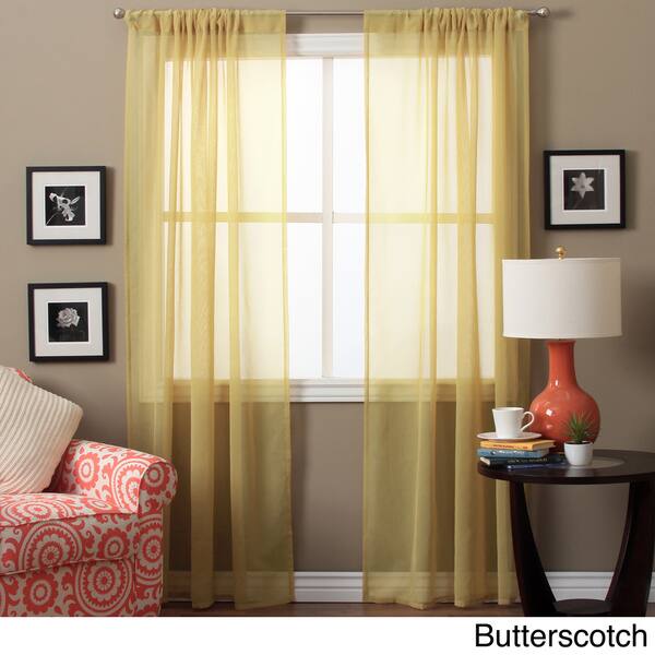 Shop Lucerne 63 Inch Sheer Curtain Panel Pair 52 X 63 Free