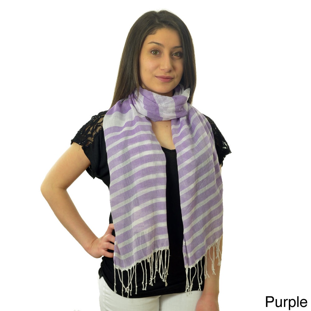 La77 Mariner Striped Fringe Scarf