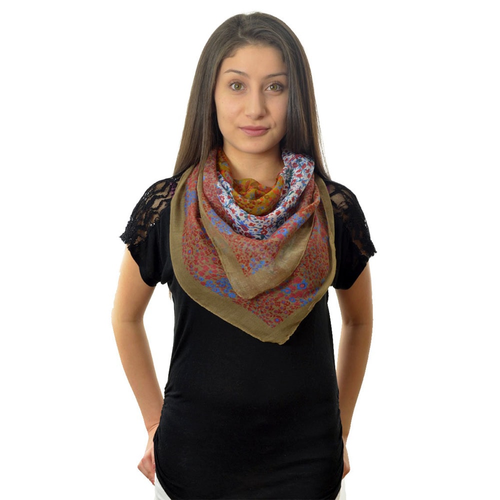 La77 Exploding Floral Print Scarf