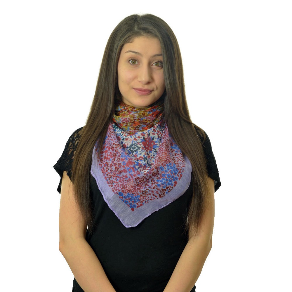 La77 Exploding Floral Print Scarf