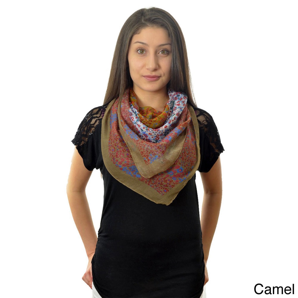 La77 Exploding Floral Print Scarf