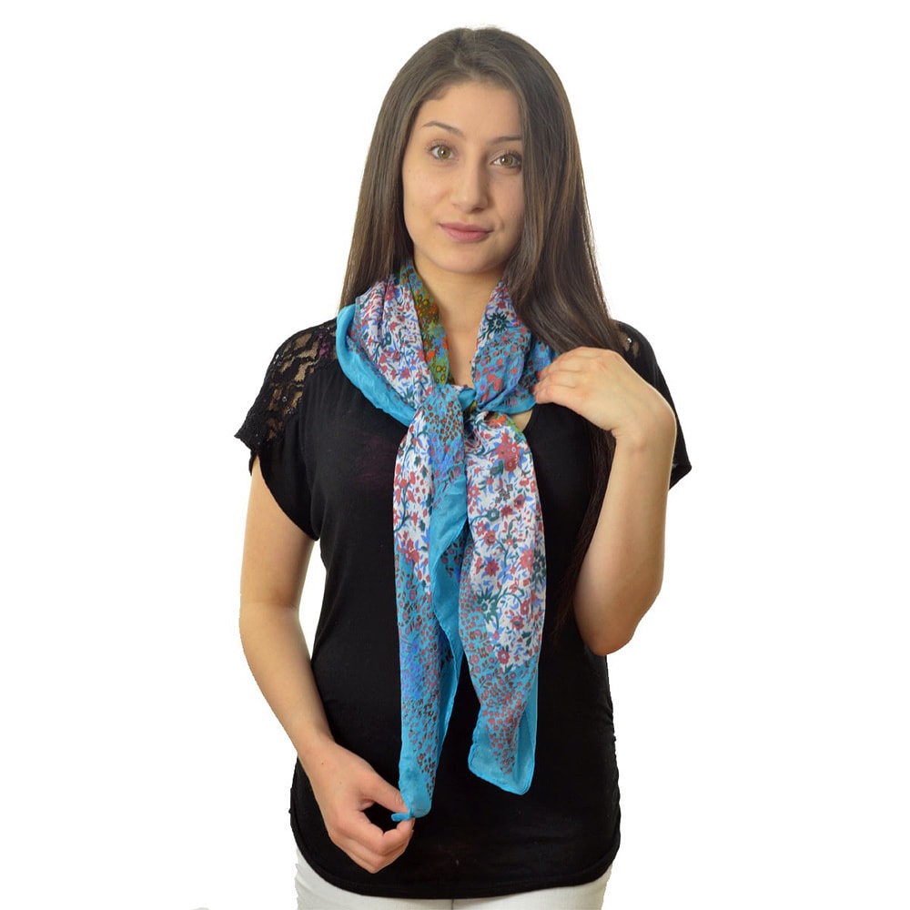 La77 Exploding Floral Print Scarf