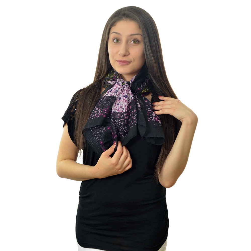 La77 Exploding Floral Print Scarf