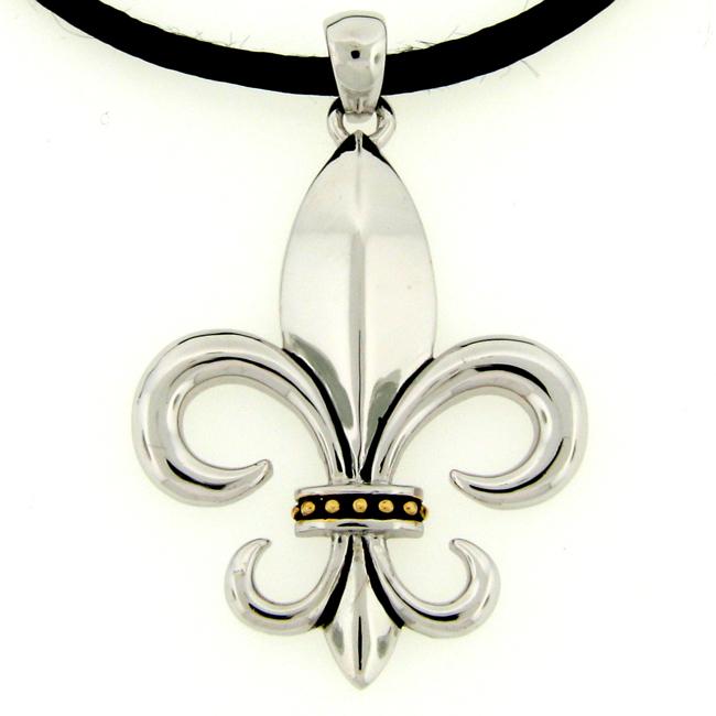 Meredith Leigh Sterling Silver Fleur De Lis Necklace