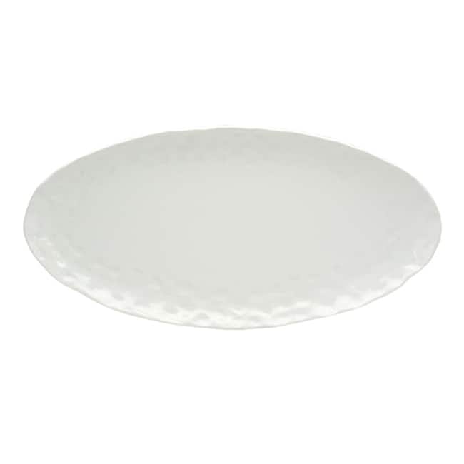 Red Vanilla Marble Oval Serving Tray 14" x 7"