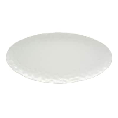 Red Vanilla Marble Oval Serving Tray 14" x 7"