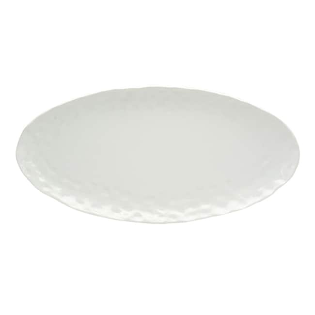 Red Vanilla Marble Oval Serving Tray 14" x 7"