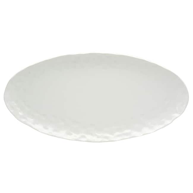 Red Vanilla Porcelain 18-inch Oval Tray