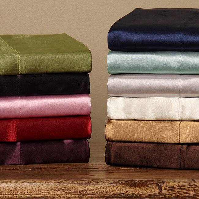 Silky Satin King/ California King-size 4-piece Satin Sheet Set