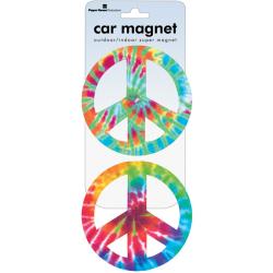 Peace Signs Tie Dye Car Magnet Paper House Magnets