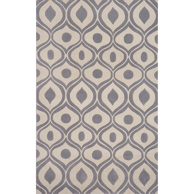 Hand tufted Modern Waves Grey Rug (50 X 76)