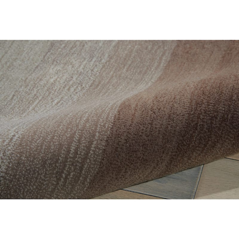 Nourison Contour Transitional Ombre Watercolor Blues, Grey and Green Hand-tufted Area Rug