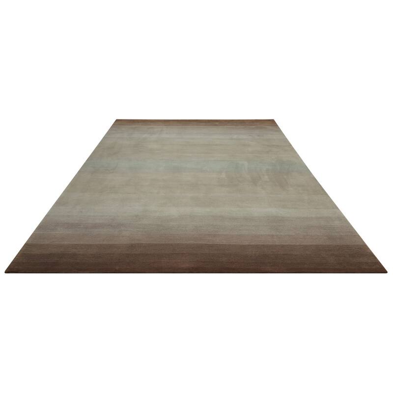 Nourison Contour Transitional Ombre Watercolor Blues, Grey and Green Hand-tufted Area Rug