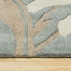 preview thumbnail 3 of 4, Nourison Contour Luminous Oversized Scrolling Leaves White Grey Hand-tufted Area Rug