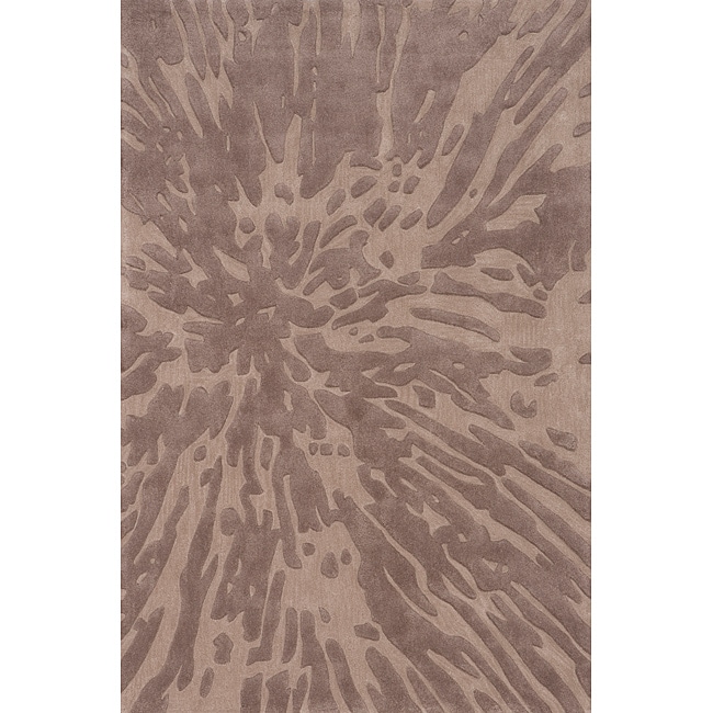 Hand tufted Splash Taupe Rug (2 X 3)