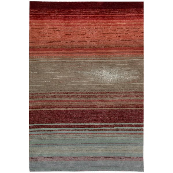 Nourison Contour Transitional Impressionist Horizontal Stripe Hand-tufted Area Rug