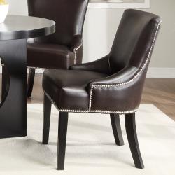 preview thumbnail 2 of 1, Westmont 5-piece Brown Faux Leather 42-inch Round Dining Set
