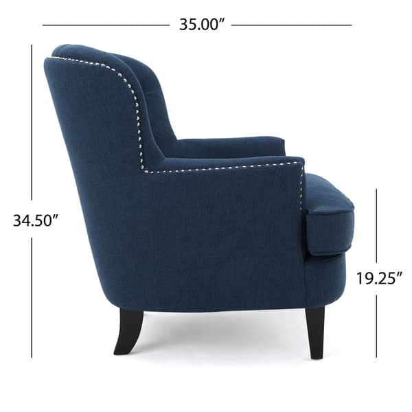 Shop Tafton Tufted Oversized Fabric Club Chair By Christopher