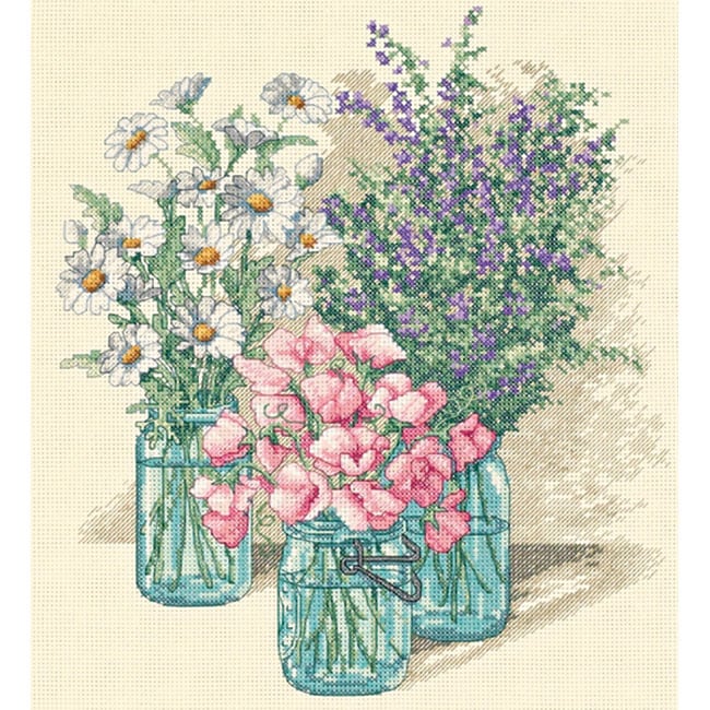 Wildflower Trio Counted Cross Stitch Kit