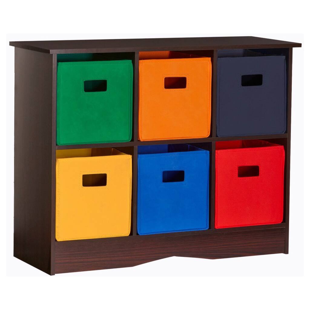 RiverRidge Kids Espresso Finish 6-bin Storage Cabinet