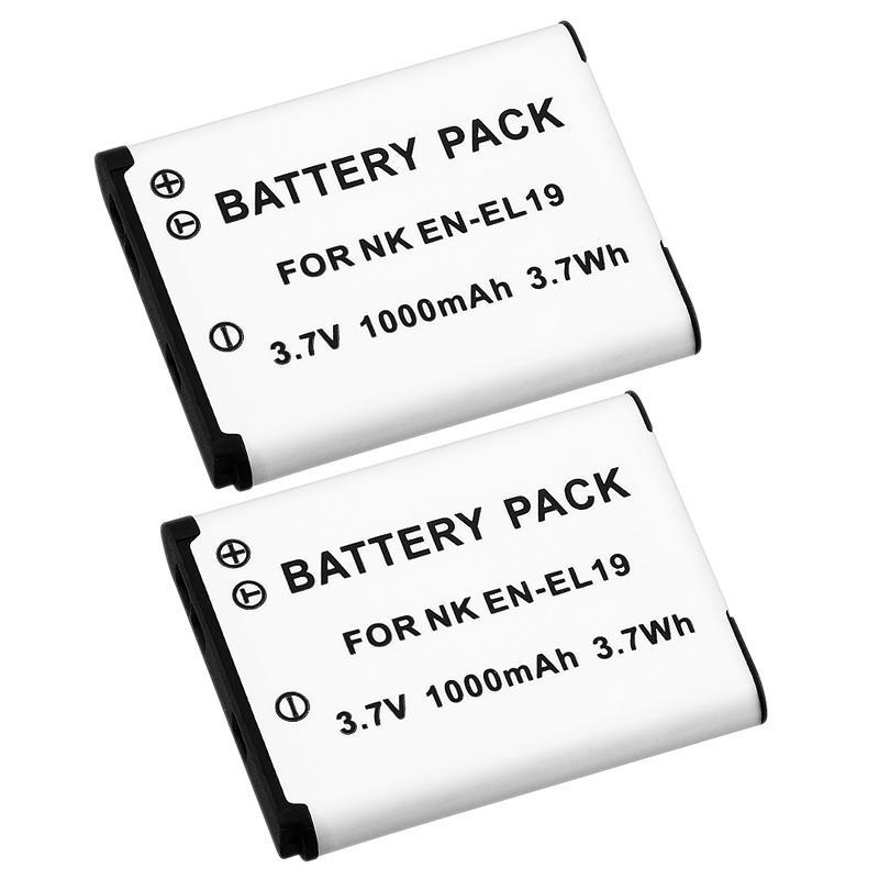 Insten White Rechargeable Li Ion Battery For Nikon En El19 Pack Of Two On Sale Overstock