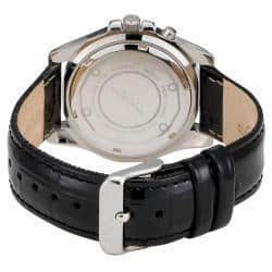 Akribos XXIV Women's Black-Strap Diamond Multifunction Watch