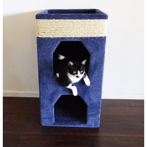 Shop New Cat Condos Assembled Double Cat Tower Free Shipping Today
