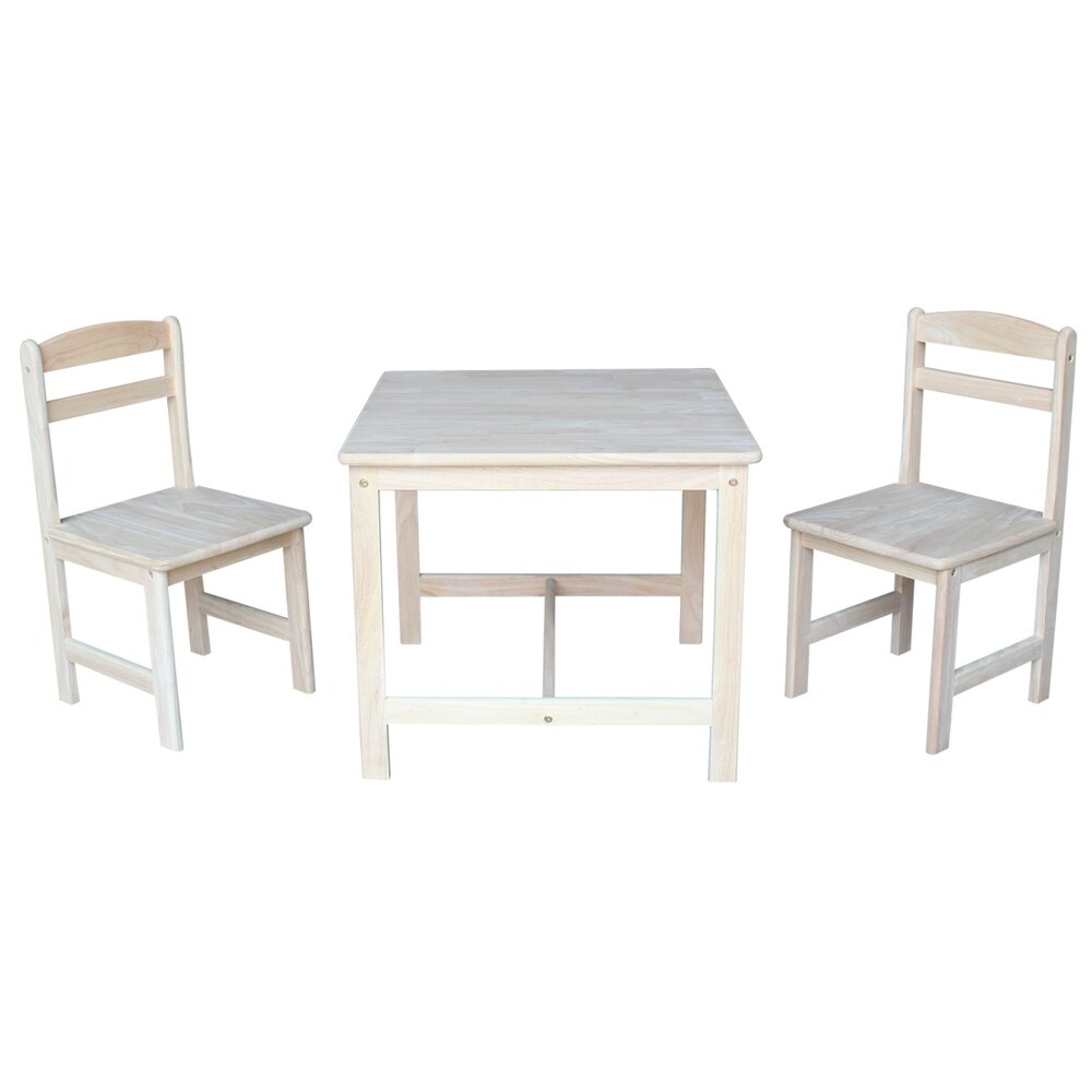 kids wooden table and 4 chairs