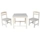 preview thumbnail 1 of 2, Unfinished Parawood Children's 3-piece Table and Chair Set