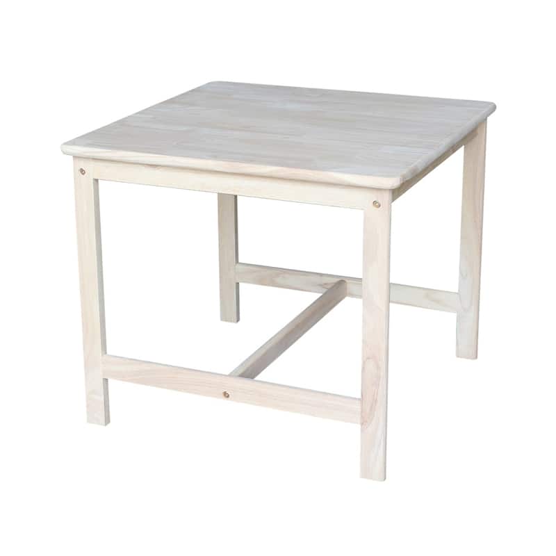 Unfinished Parawood Children's 3-piece Table and Chair Set