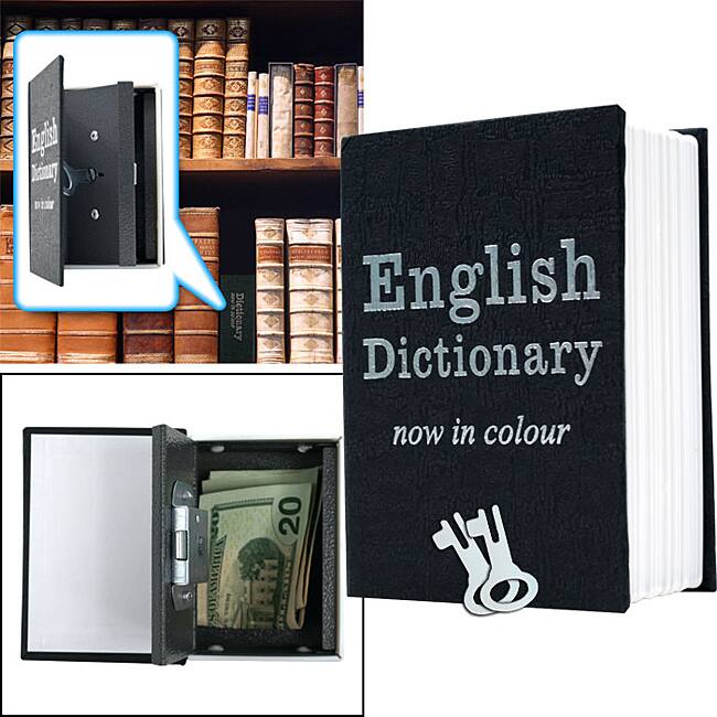 Small Dictionary Metal Diversion Book Safe with Key Lock