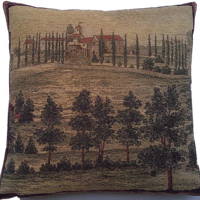 Corona Decor Belgium Woven Old World Square Decorative Pillow