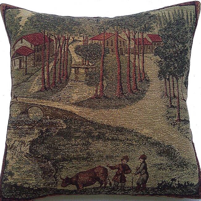 Corona Decor Belgium Woven Old World Decorative Pillow